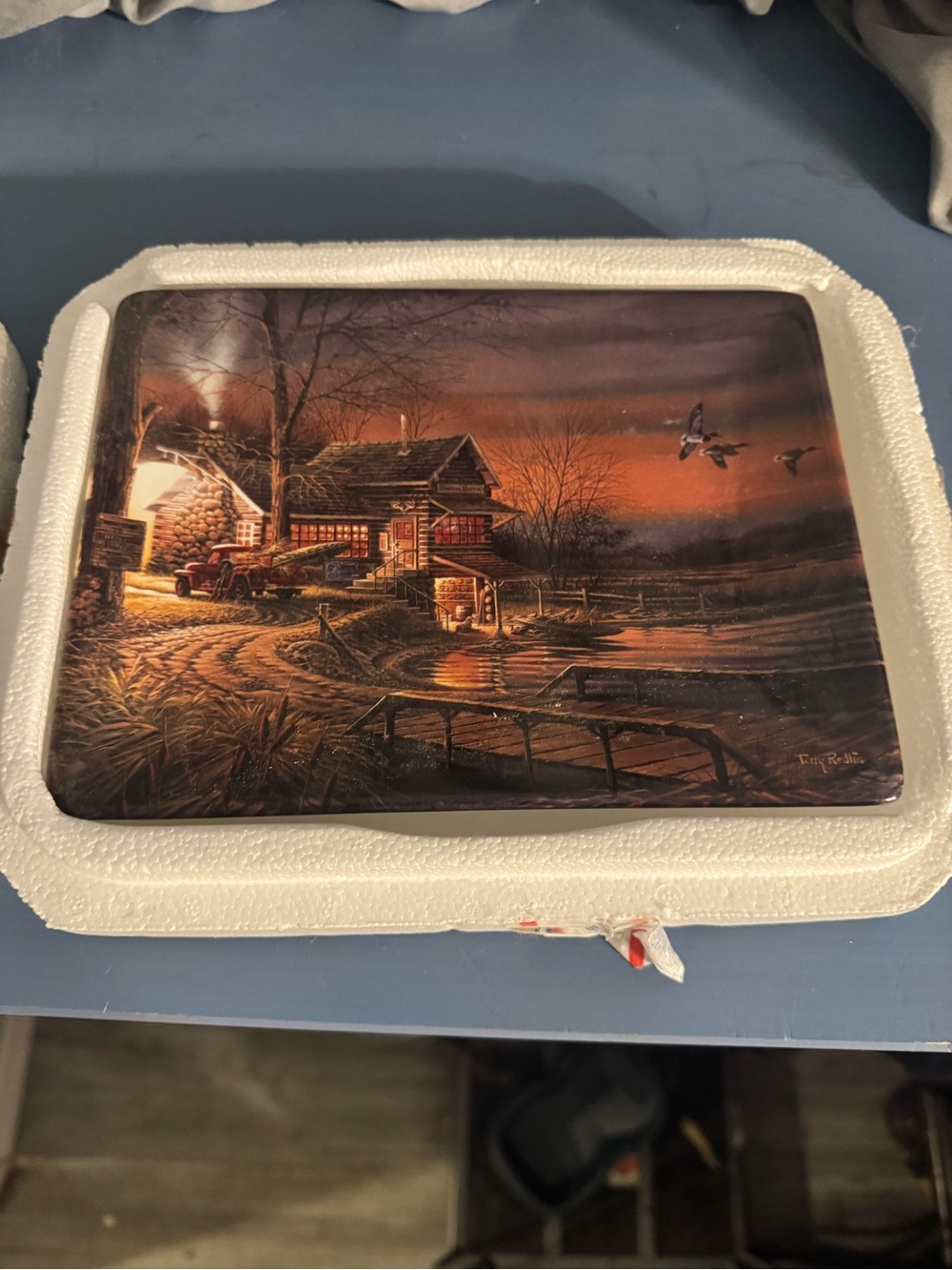 Terry Redlin, Hunters Haven, Woodland Canoe, Decorative Plate